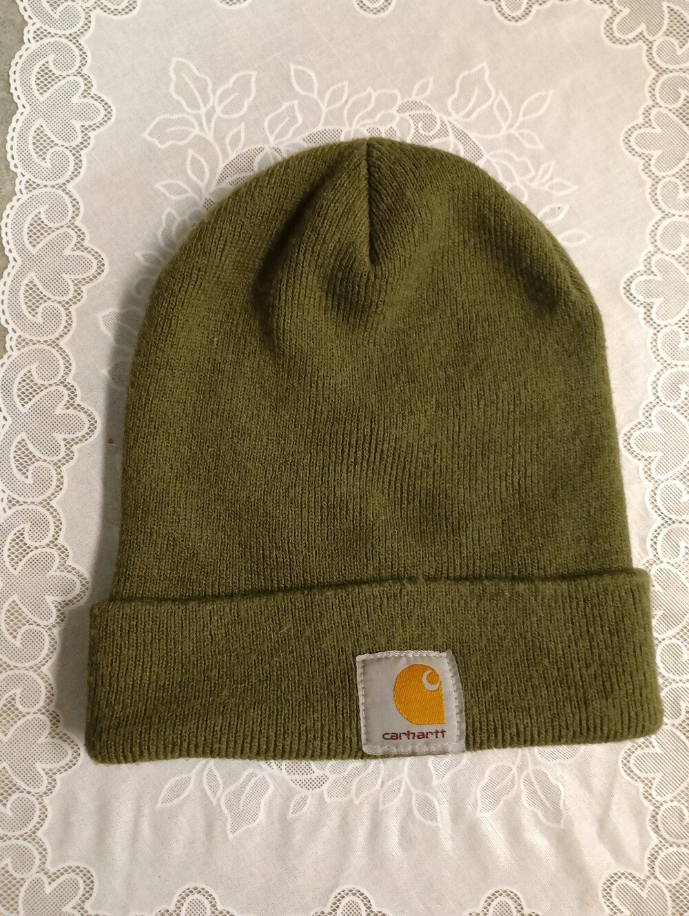 Men's Carhartt Olive Green Beanie (OS)